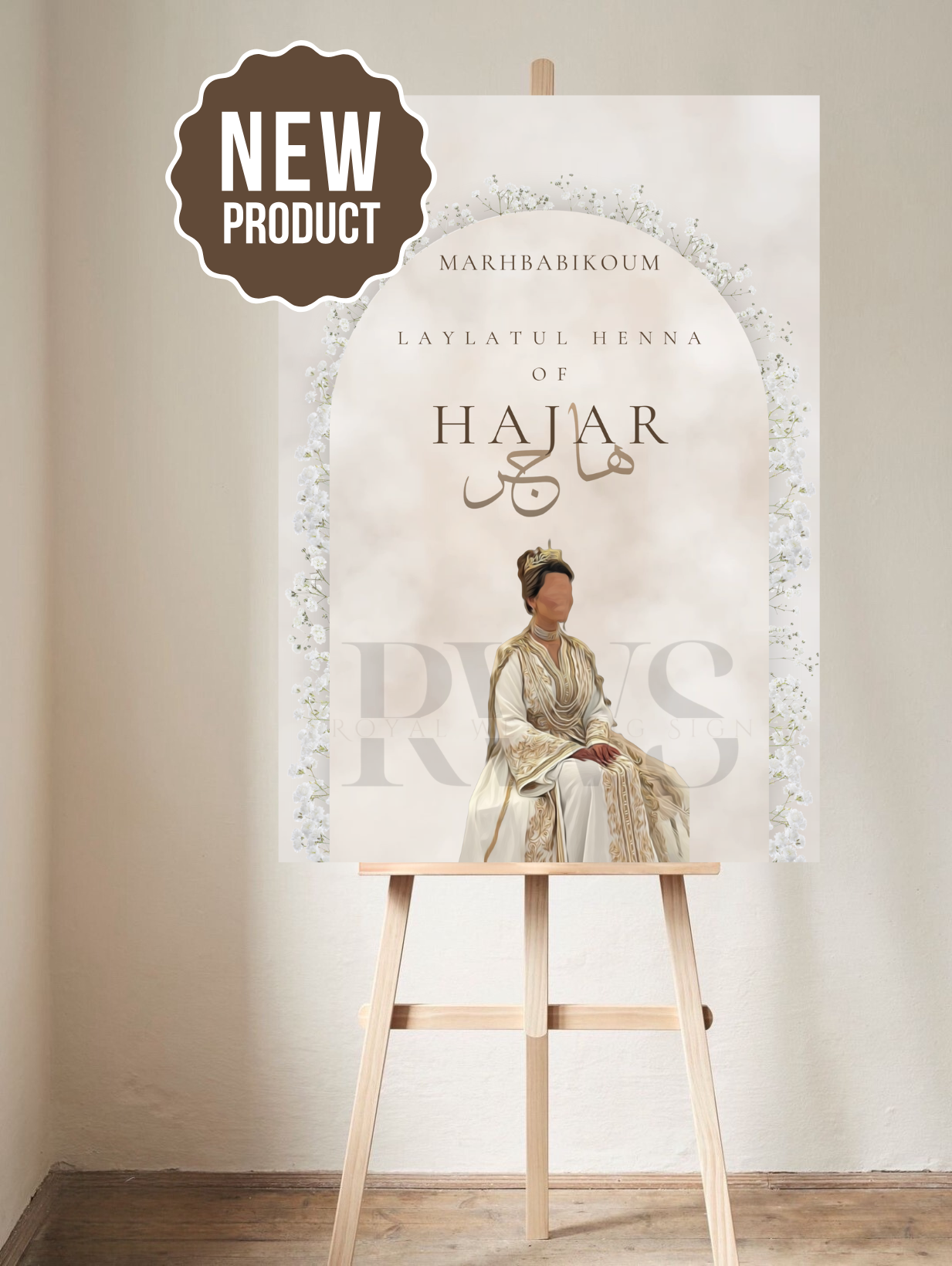 Traditionele Henna Jurk Bruid - Welkomstbord