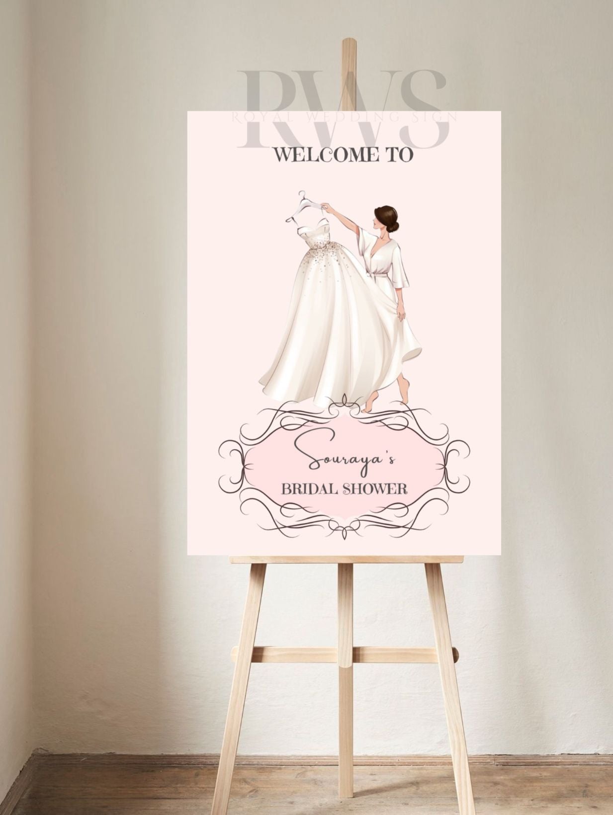 Lichtroze Bridal Shower - Welkomstbord