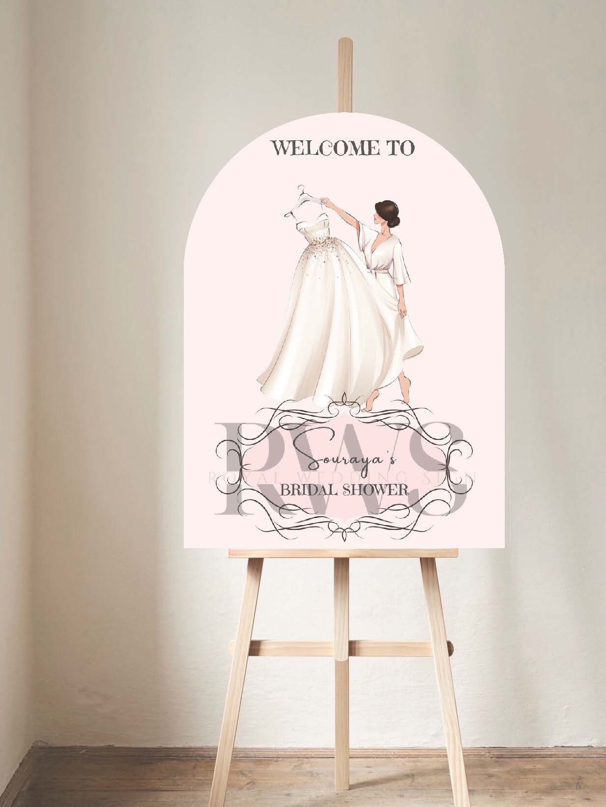 Lichtroze Bridal Shower - Welkomstbord