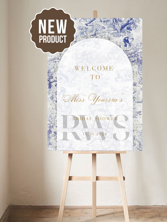 Luxe Dior Thema Welkomstbord - 3D Floral Arch Welkomstbord