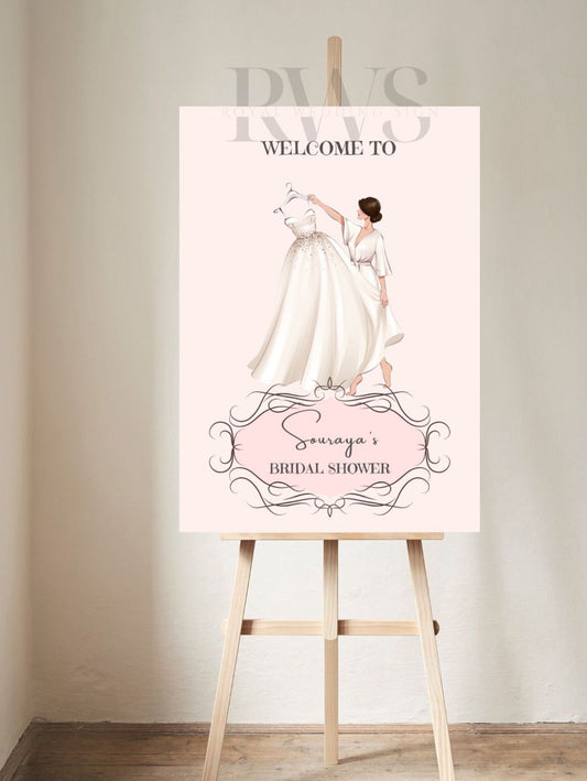 Lichtroze Bridal Shower - Welkomstbord