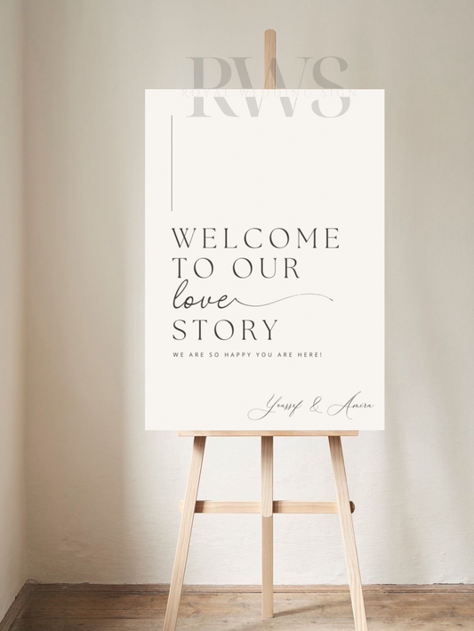 Welcome to Our Story - Welkomstbord
